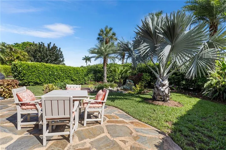 View of patio with outdoor dining space