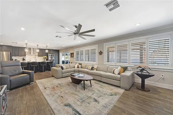 Great room looking towards kitchen