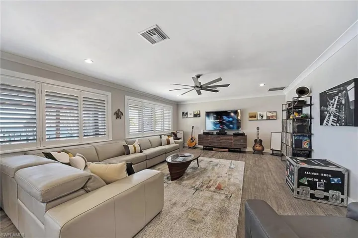 Great room with big water view from all of those windows!