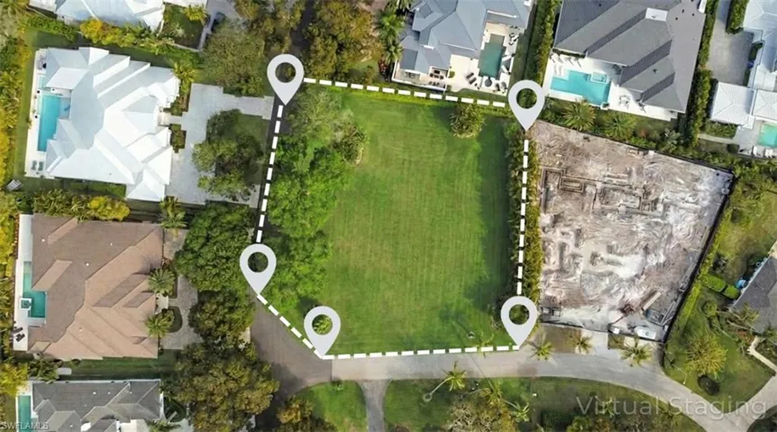 Aerial perspective of suburban area