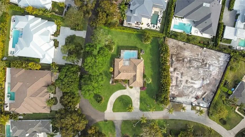 Aerial view of residential area