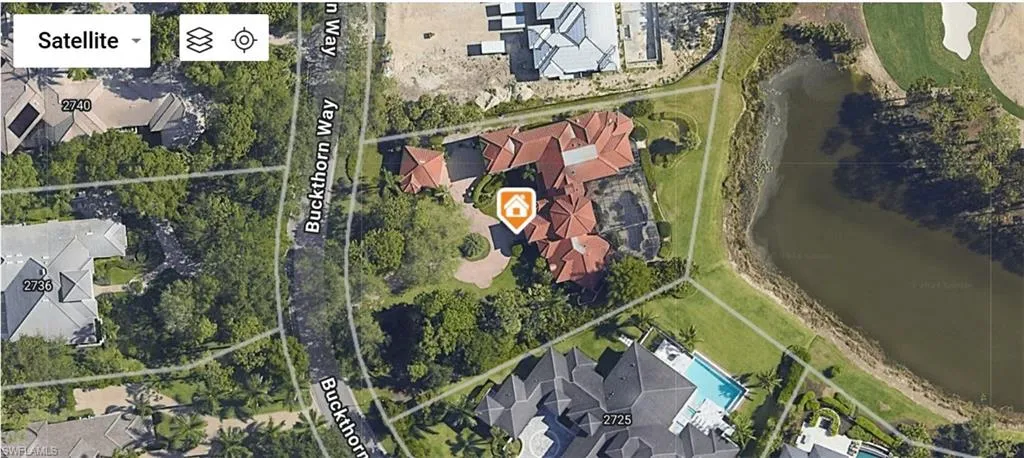 Aerial view with lot outline