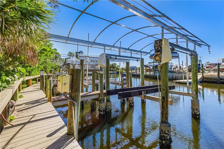 Boat dock, remote controlled lift and canopy