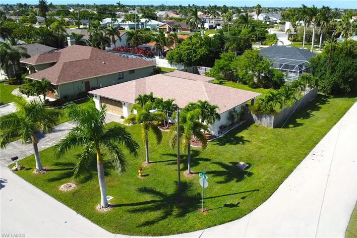 Aerial view of residential area