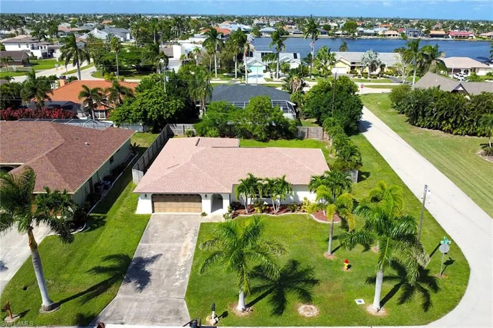Aerial view of residential area