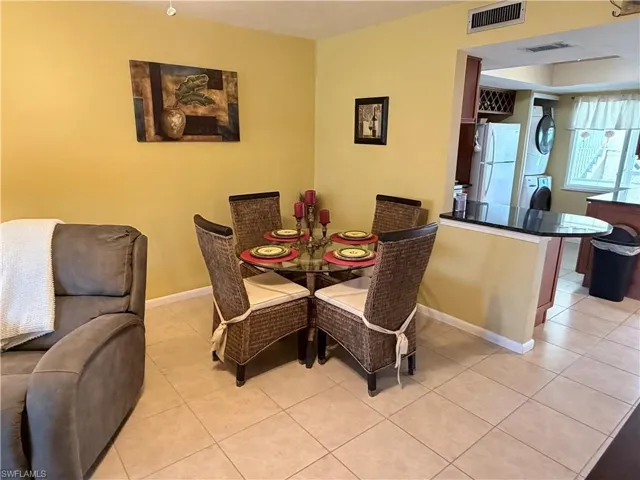 The dining area