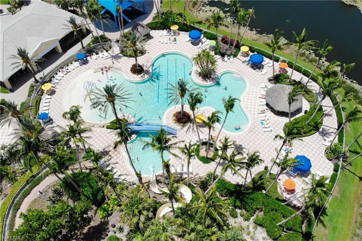 Birds eye view of property