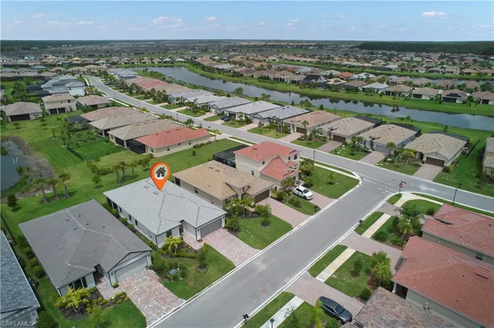 Drone/Aerial view featuring water view