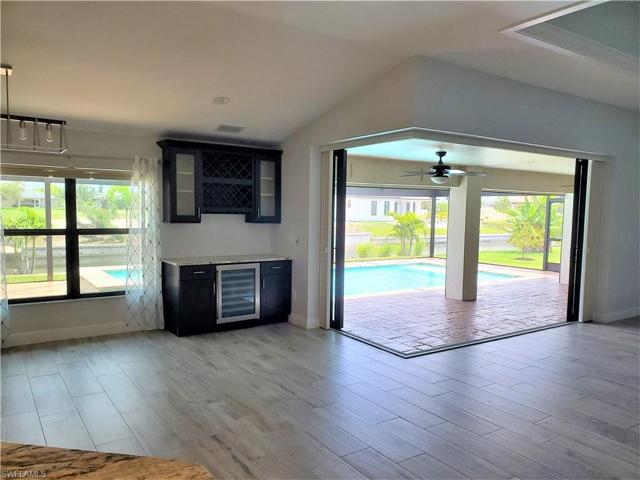 VIEW to POOL from KITCHEN