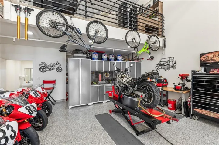 Garage with baseboards