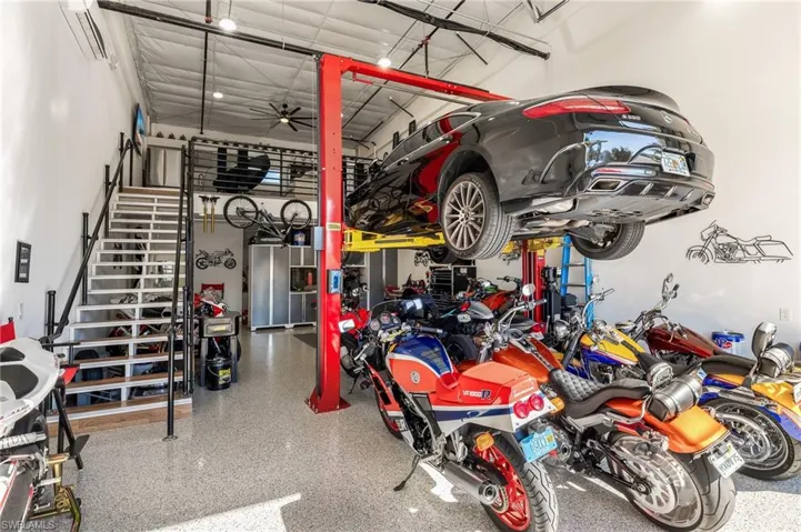 Garage with a mini split for heating / cooling