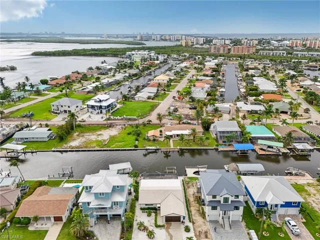 View of urban area with a nearby body of water and nearby suburban area