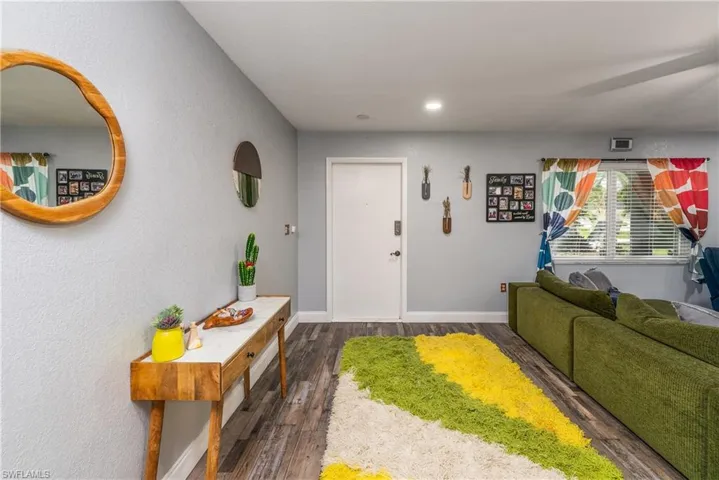 Entryway featuring dark hardwood / wood-style floors