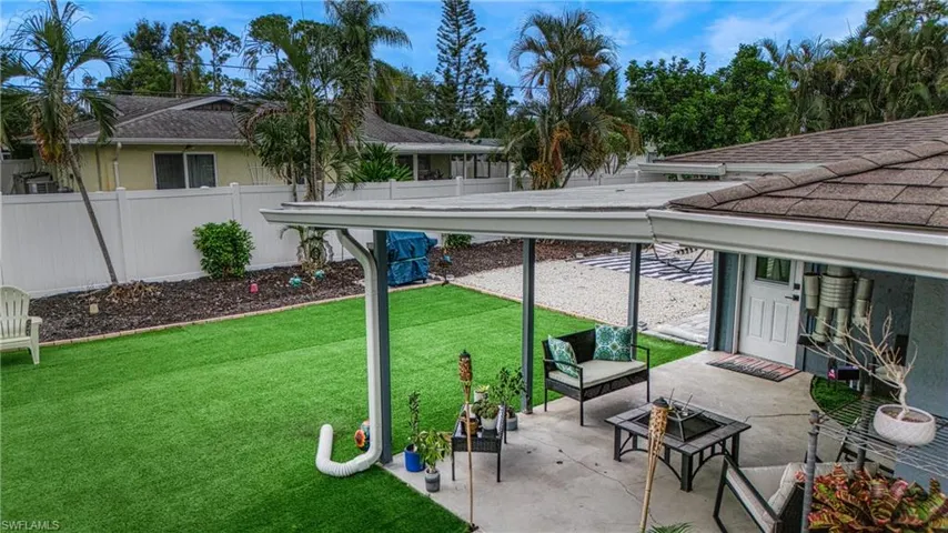 View of yard with a patio area