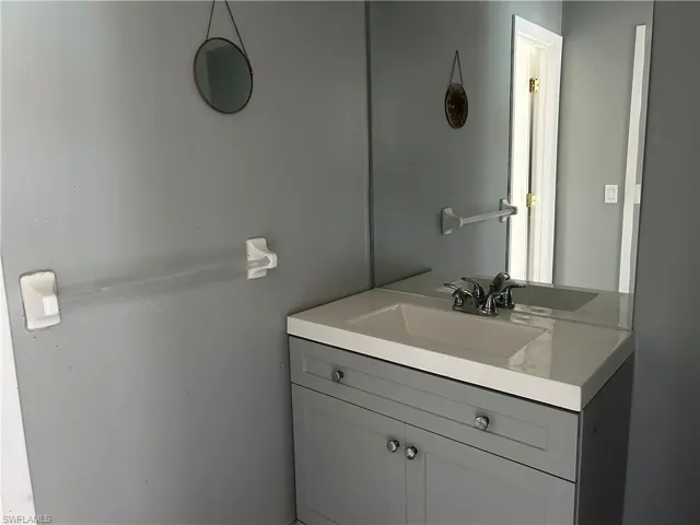 Bathroom featuring vanity