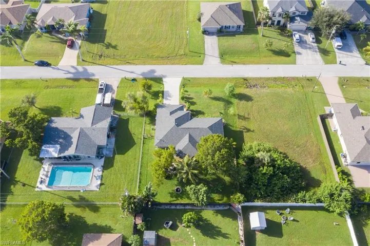 Aerial view of residential area