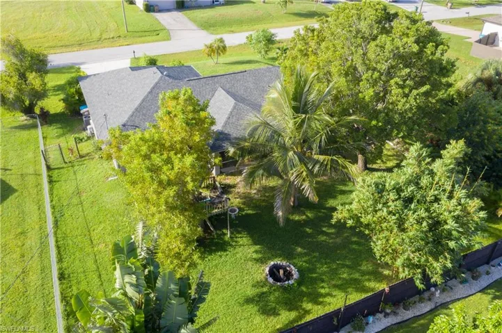 View from above of property