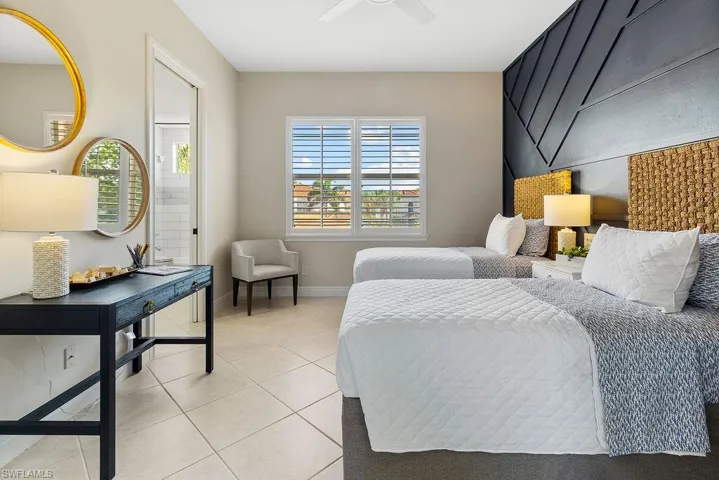 Custom accent wall in this guest bedrooom/den