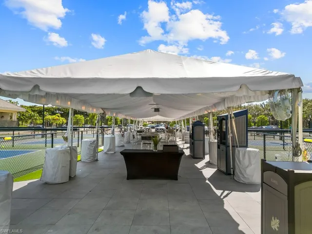 Pickelball pavillion; the hub for many fun member events