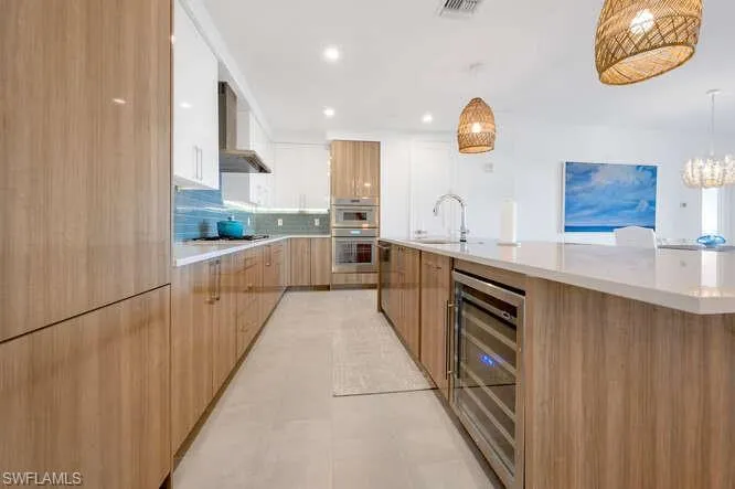Open kitchen overlooking the main living area for easy entertaining.
