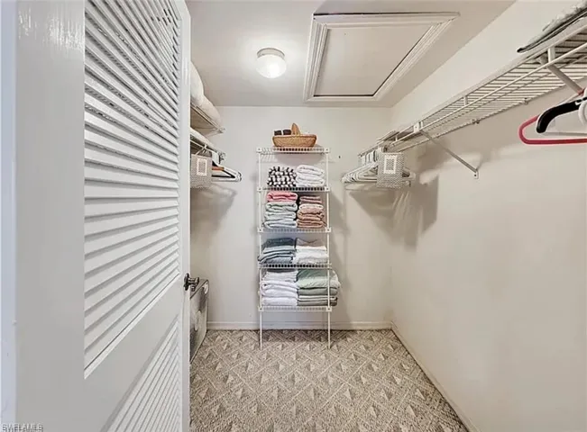View of walk in closet