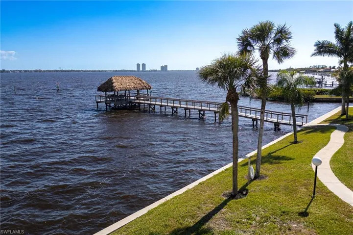 Dock with a water view