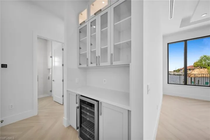 Bar with wine cooler