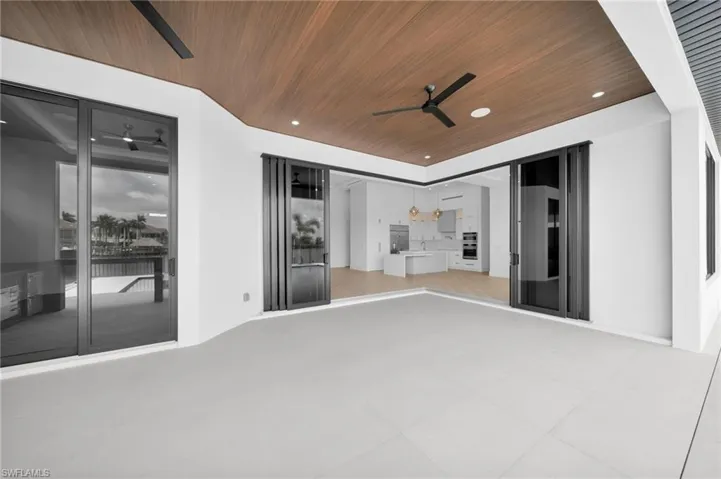 View of patio / terrace featuring ceiling fan