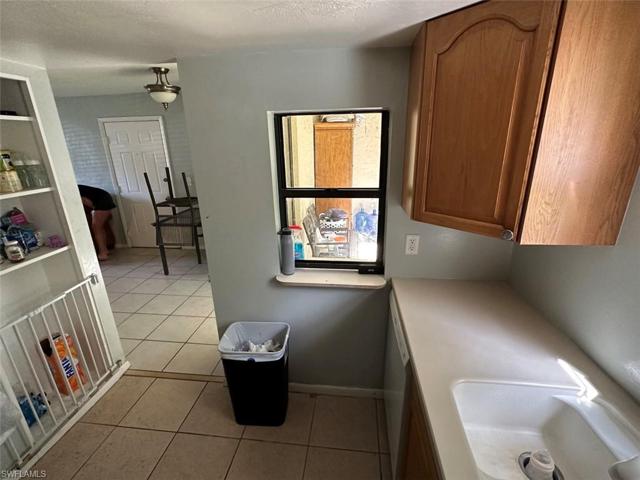 View from Kitchen showing dining area and patio window