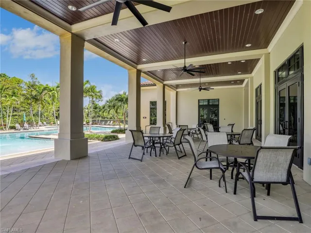 Community Pool With Lap Lanes & Rear View of Club House