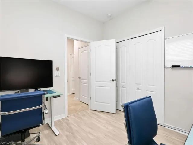 Guest Bedroom 3 with Pergo Laminate Flooring & Ceiling Fan
