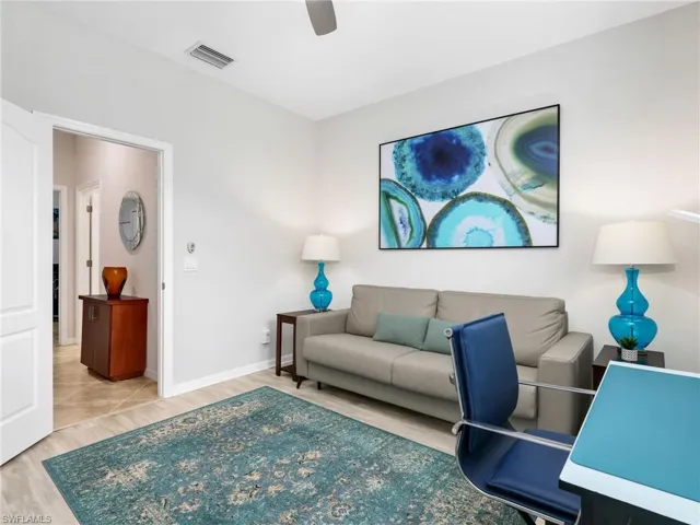 Bedroom 4 with Pergo Laminate Flooring & Ceiling Fan
