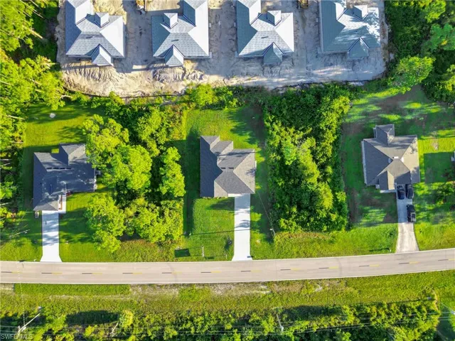 Aerial view of residential area
