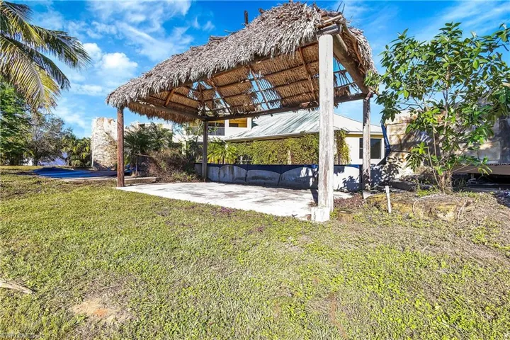 View of yard featuring a gazebo and a patio area
