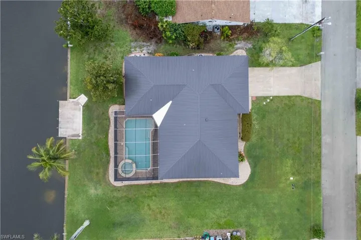 View from above of property