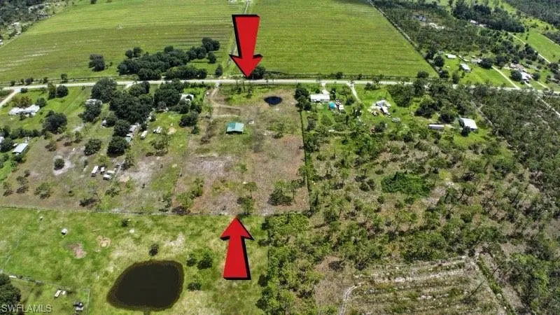Aerial view with a rural view