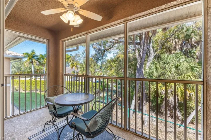 Screened Lanai Overlooking a Private Wooded Area