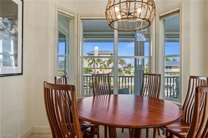 Dinning Area with a a Water View