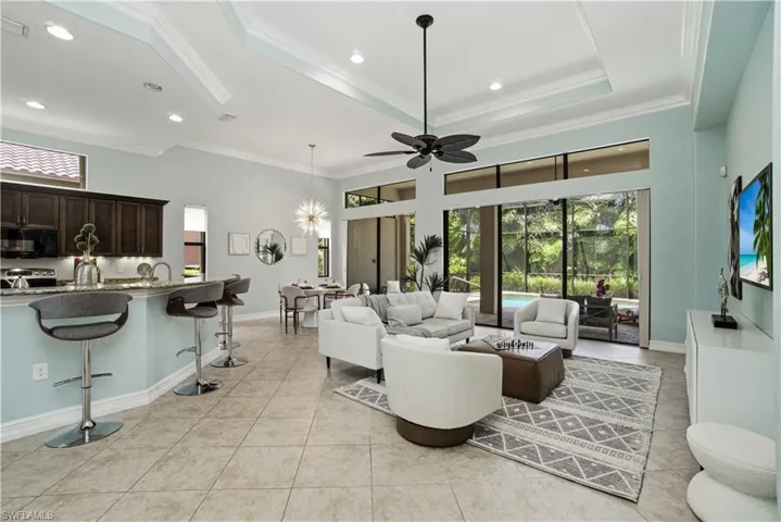 Expansive living space filled with natural light
