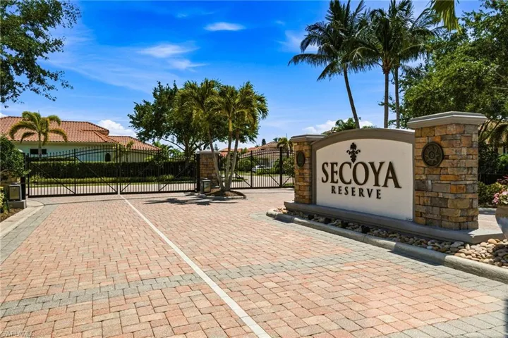 Beautiful gated community entrance at Esplanade at Hacienda Lakes