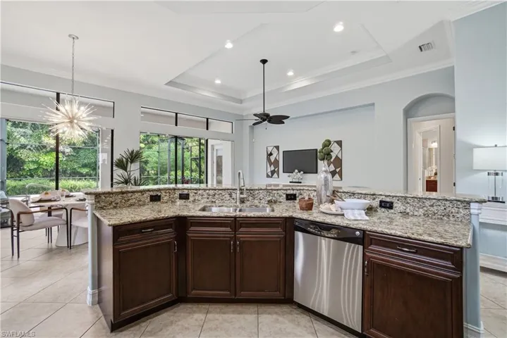 Stainless steel appliances with abundant cabinet storage