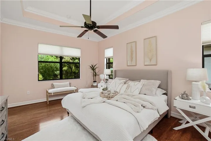 Comfortable guest bedroom with elegant touches