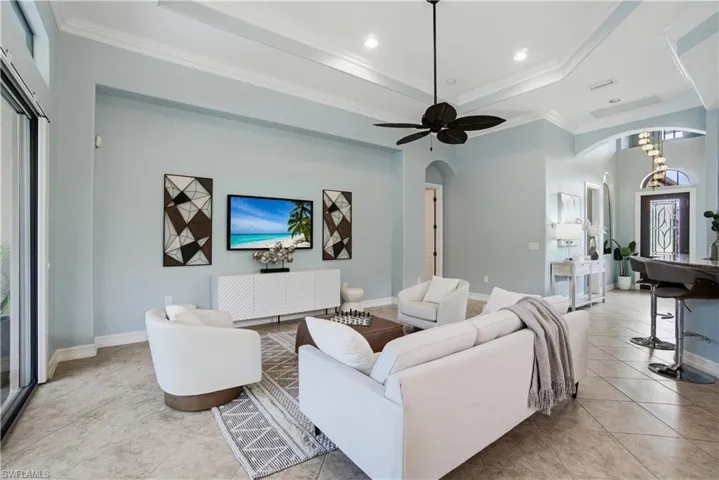 Open-concept living room designed for comfort and entertaining