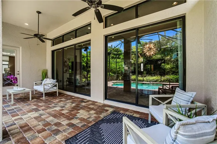 Spacious screened patio ideal for year-round Florida living