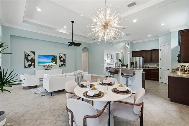 Stylish dining space with open-concept flow