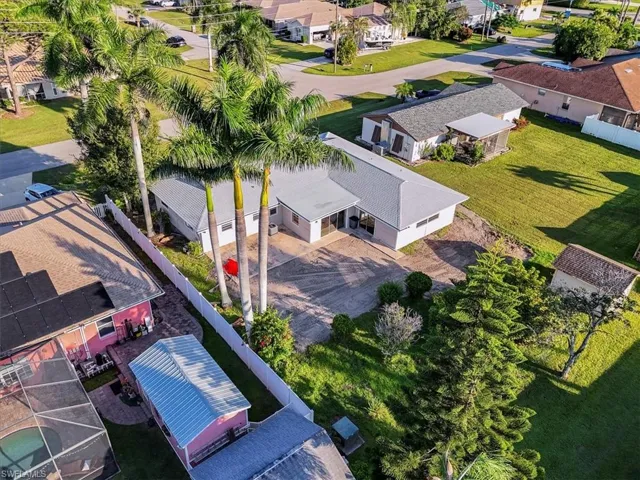 Aerial view of residential area