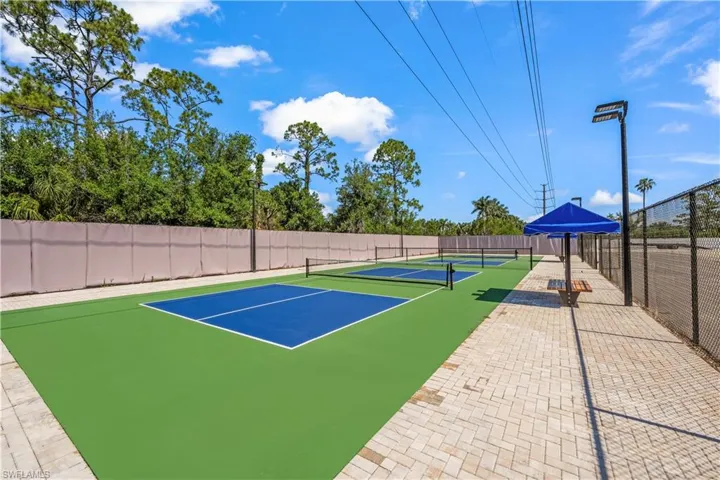 View of pickle ball courts