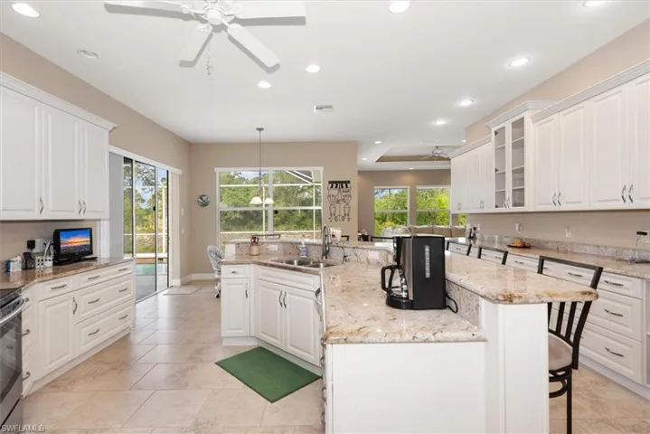 This is a huge kitchen with more storage than most homes you will find on the market. Most all of the cabinets feature drawers for better organization.