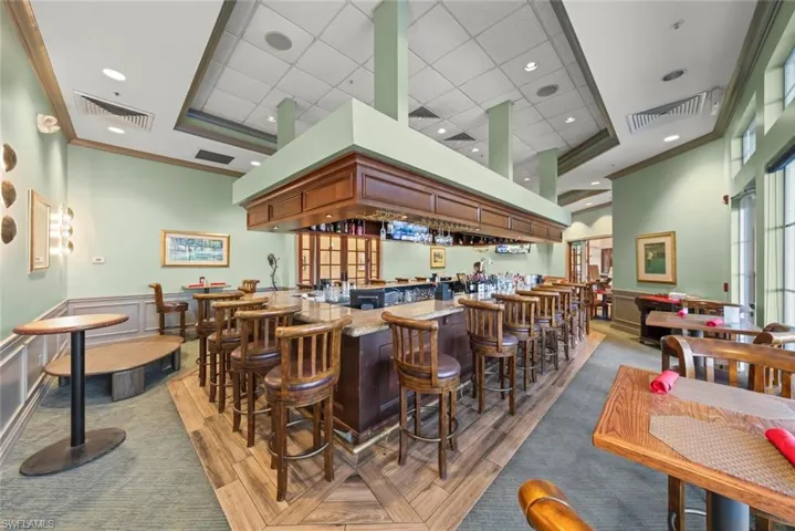 Forest Glen's indoor pub with bar and casual dining