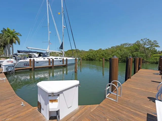 Dock with a water view